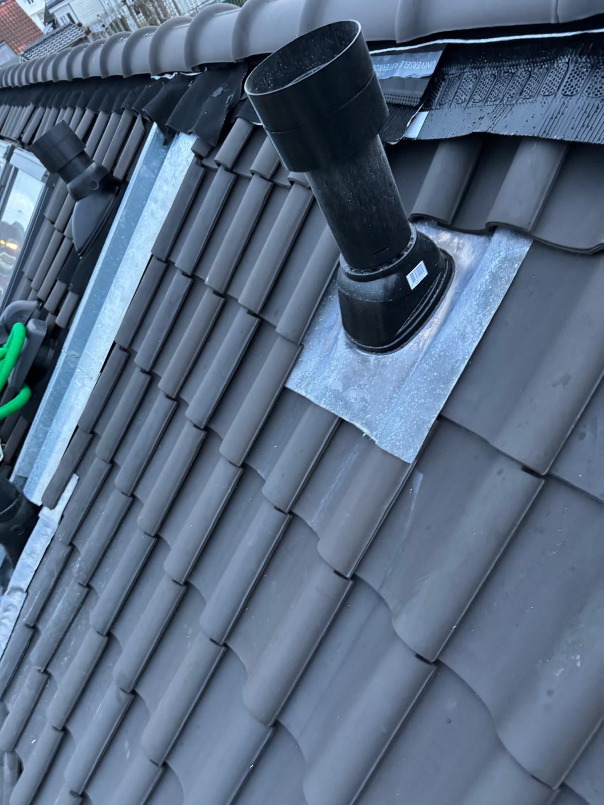 Mechanische ventilatie doorvoer op dak